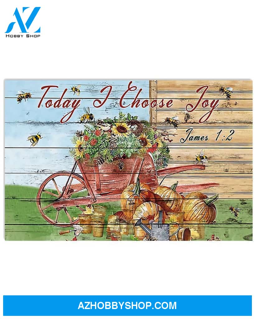 Garden Today I Choose Joy Canvas Wall Art, Wall Decor Visual Art