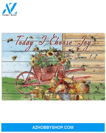 Garden Today I Choose Joy Canvas Wall Art, Wall Decor Visual Art