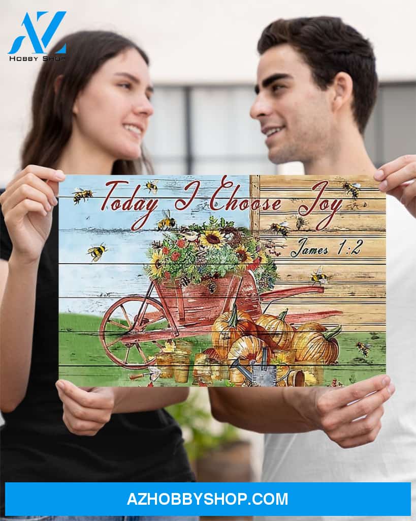 Garden Today I Choose Joy Canvas Wall Art, Wall Decor Visual Art