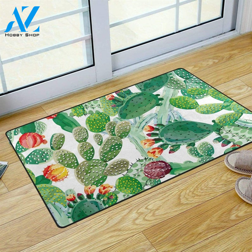 Personalized Name Family House Gardening Cactus Welcome Funny Indoor And Outdoor Doormat Gift For Friend Family Decor Warm House Gift Welcome Mat