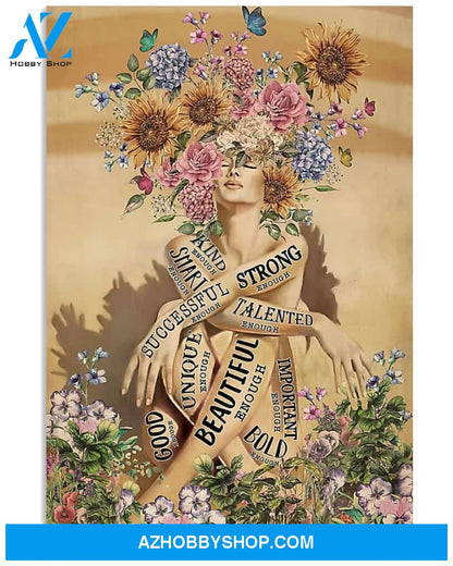 Gardening Girl Vertical Canvas Wall Art, Wall Decor Visual Art