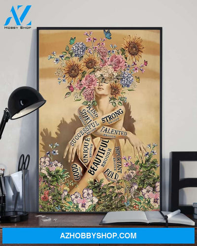 Gardening Girl Vertical Canvas Wall Art, Wall Decor Visual Art