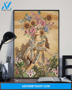 Gardening Girl Vertical Canvas Wall Art, Wall Decor Visual Art