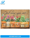Gardening God Says You Are Art Canvas, Wall Decor Visual Art