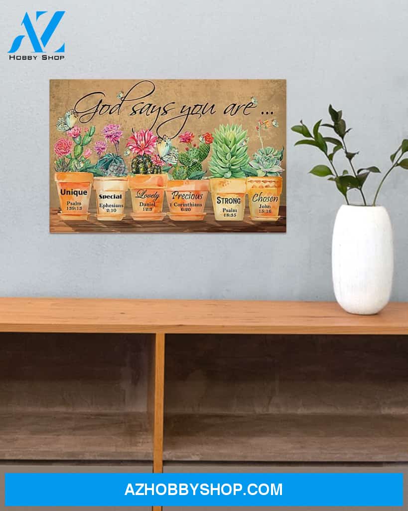 Gardening God Says You Are Art Canvas, Wall Decor Visual Art