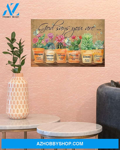 Gardening God Says You Are Art Canvas, Wall Decor Visual Art