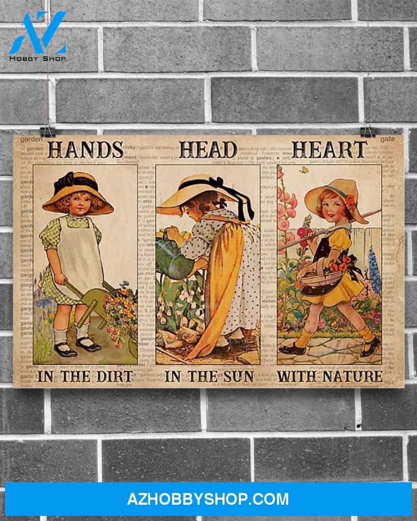 Gardening Heart With Nature Canvas Wall Art, Wall Decor Visual Art