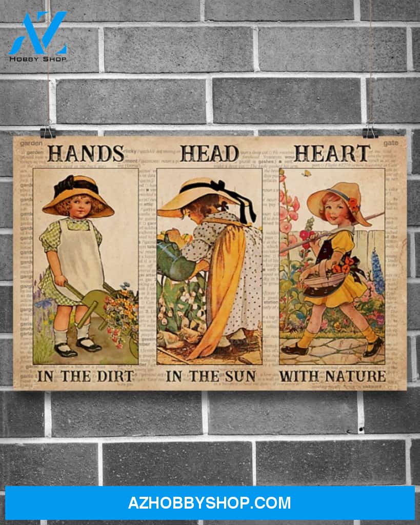 Gardening Heart With Nature Canvas Wall Art, Wall Decor Visual Art