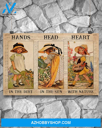 Gardening Heart With Nature Canvas Wall Art, Wall Decor Visual Art