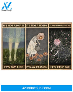 Gardening It's Not A Phase It's My Life Canvas Painting, Wall Decor Visual Art