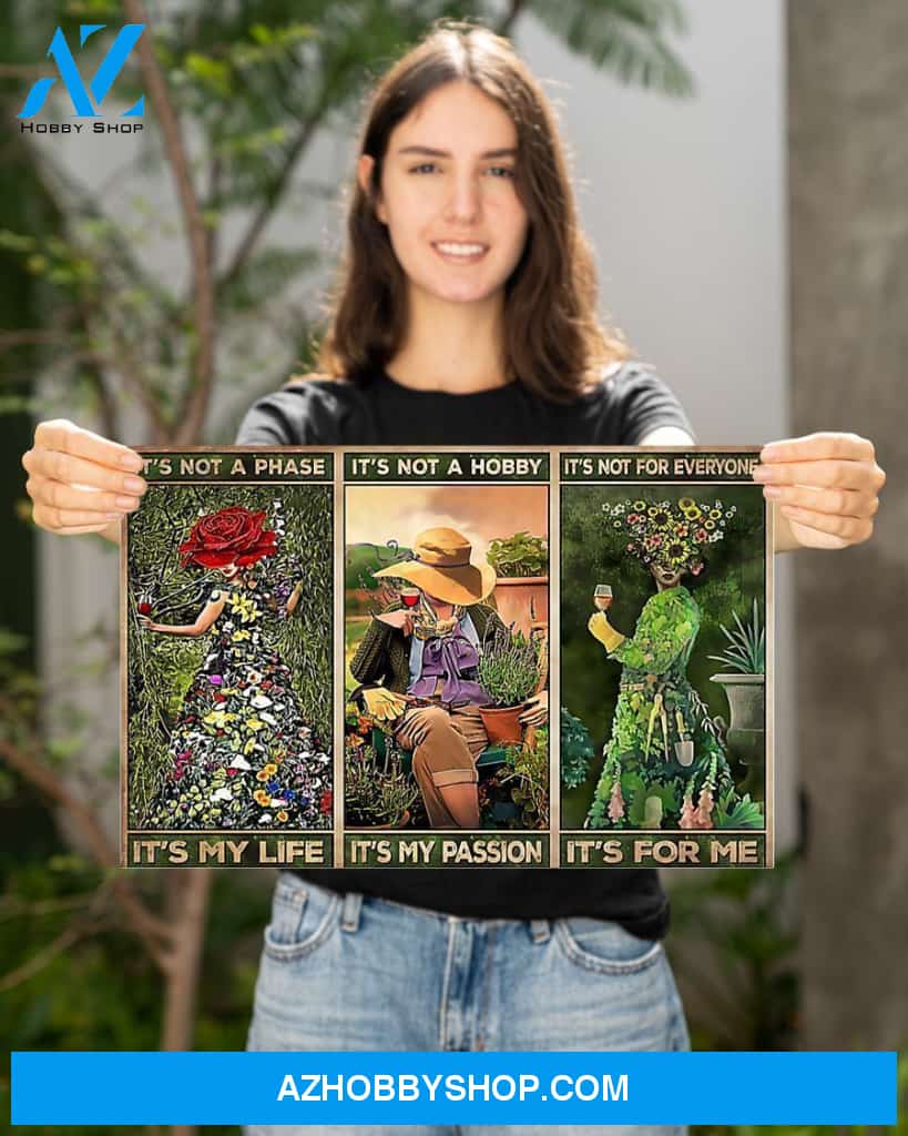 Gardening It's Not A Phase It's My Life Canvas Wall Art, Wall Decor Visual Art