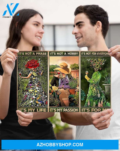 Gardening It's Not A Phase It's My Life Canvas Wall Art, Wall Decor Visual Art