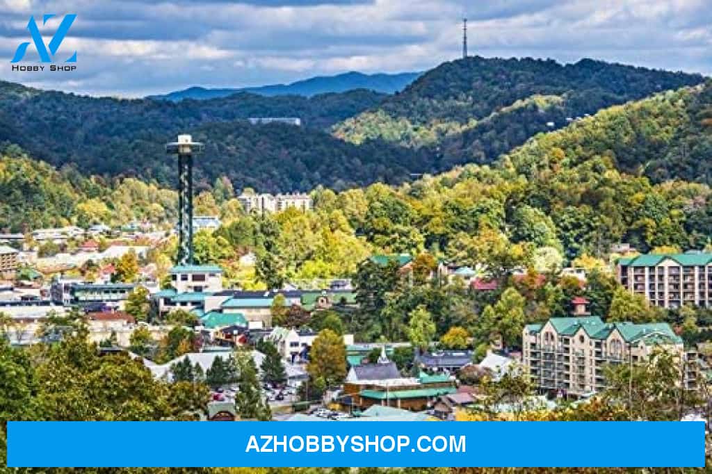Gatlinburg Tennessee - View Of The City From The Mountains