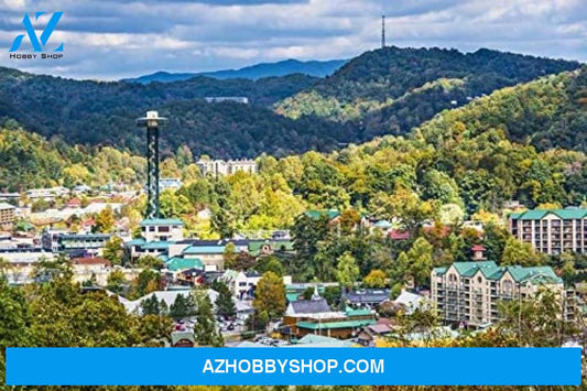 Gatlinburg Tennessee - View Of The City From The Mountains