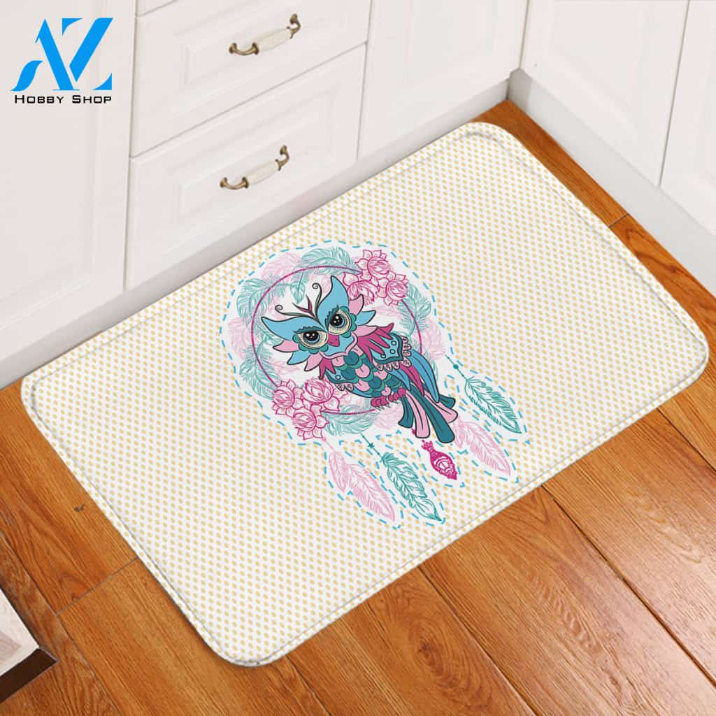Gaudy Owl Door Mat