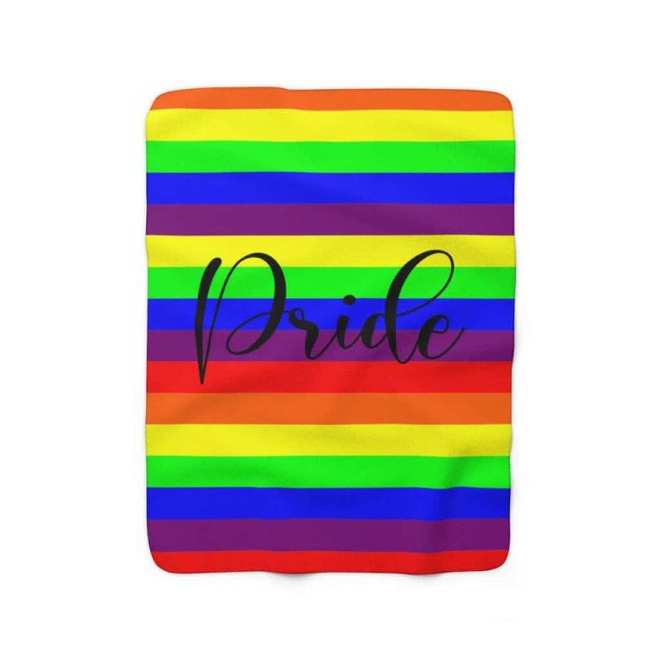 Gay Pride, Bi Bride, Gay, Bi, Lesbian, Pansexual, Trans, LGBT, Sherpa Blanket, Pride Decor, Pride, Rainbow