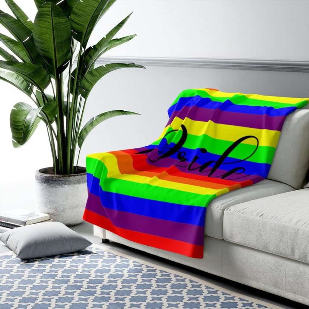 Gay Pride, Bi Bride, Gay, Bi, Lesbian, Pansexual, Trans, LGBT, Sherpa Blanket, Pride Decor, Pride, Rainbow