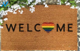 Gay Pride Doormat/LGBT Gift/Rainbow Welcome Mat/Gay Wedding Gift/Cute Outdoor Rug