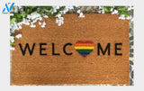 Gay Pride Doormat/LGBT Gift/Rainbow Welcome Mat/Gay Wedding Gift/Cute Outdoor Rug