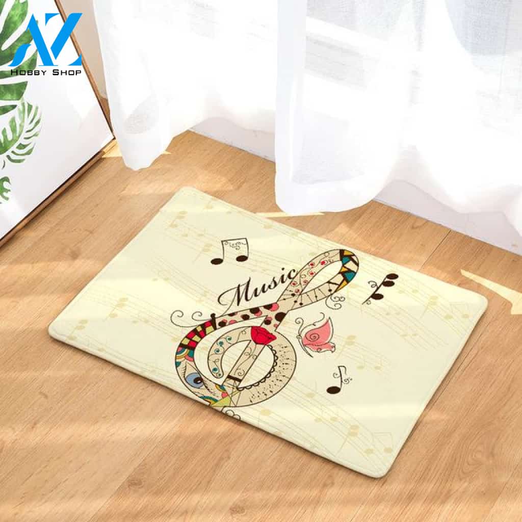 Gclef Music Notes Doormat Indoor and Outdoor Doormat Warm House Gift Welcome Mat Birthday Gift for Music Lovers Piano Lover