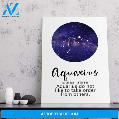 Gearhuman Aquarius Do Not Like To Take Orders From Others Canvas