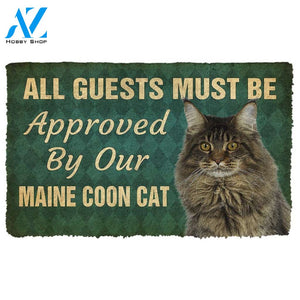 Gearhumans 3D Must Be Approved By Our Maine Coon Cat Custom Doormat