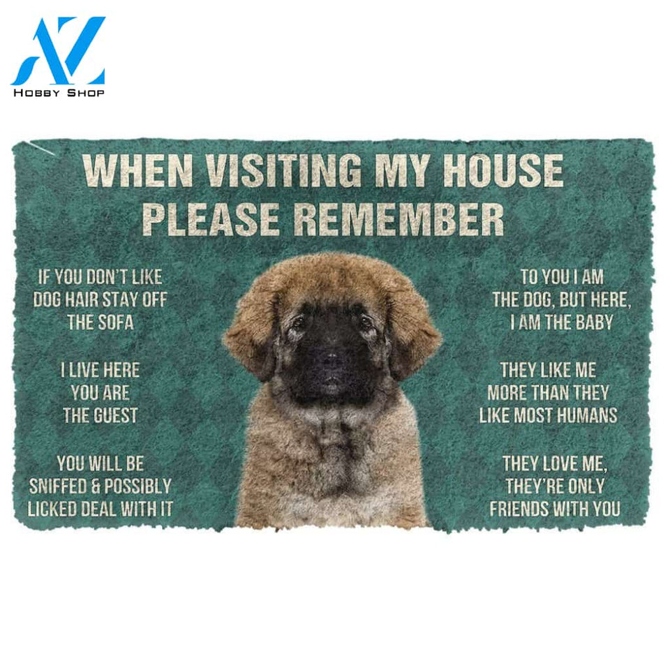 Gearhumans 3D Please Remember Caucasian Shepherd Dogs House Rules Custom Doormat