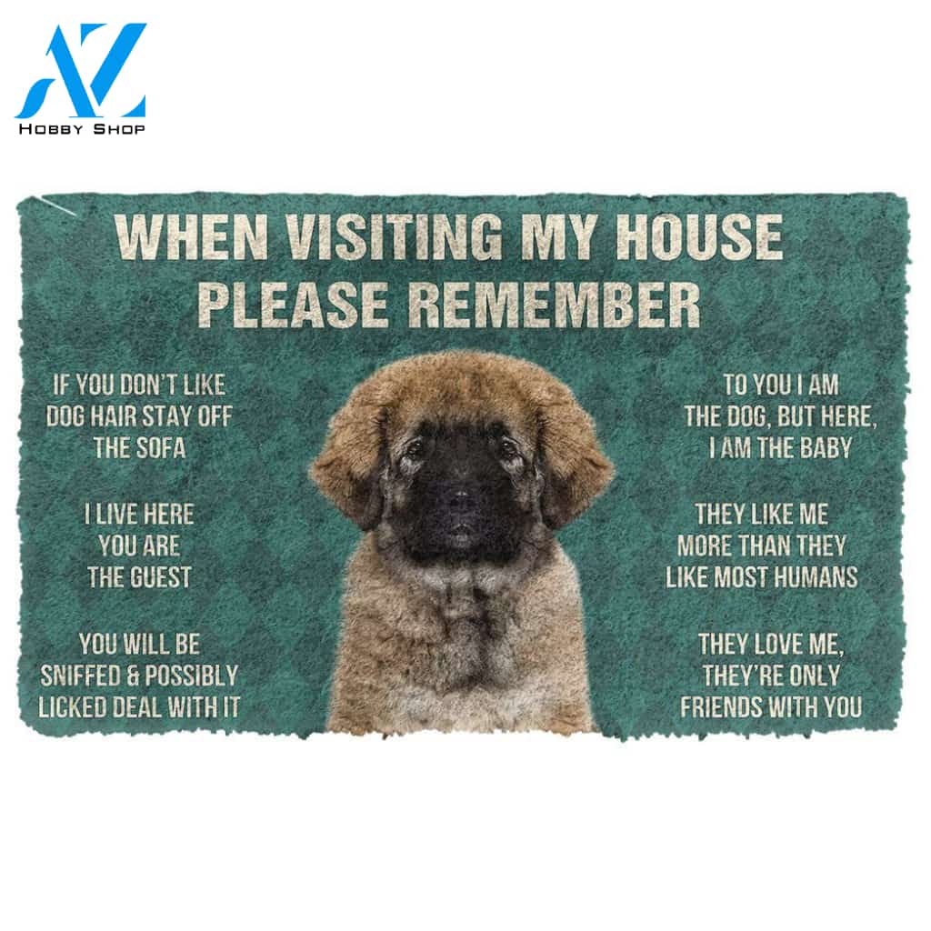 Gearhumans 3D Please Remember Caucasian Shepherd Dogs House Rules Custom Doormat