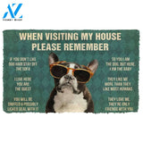 Gearhumans 3D Please Remember French Bulldog With Glasses Dogs House Rules Custom Doormat