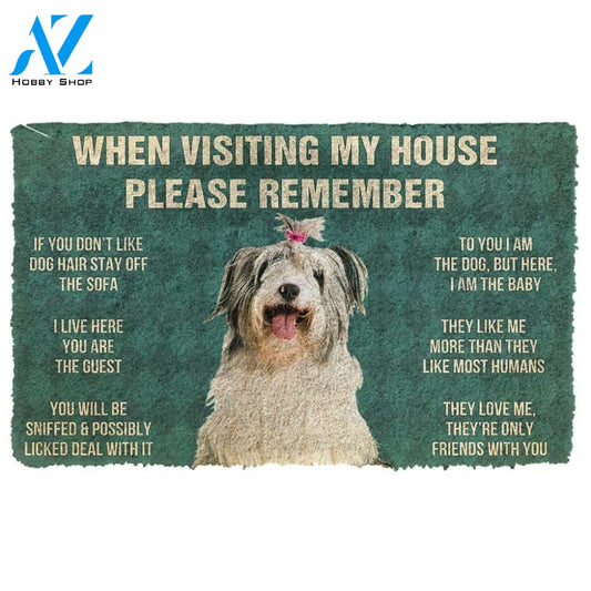 Gearhumans 3D Please Remember Old English Sheepdog House Rules Custom Doormat