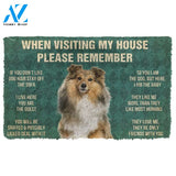 Gearhumans 3D Please Remember Shetland Sheepdog House Rules Custom Doormat