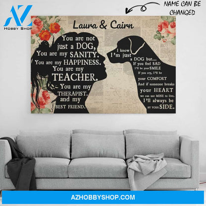 Gearhumans Gearhuman 3D Catahoula Leopard My Best Friend Custom Name Canvas