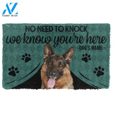 Gearhumans  Gearhuman 3D French Bulldog We Know Youre Here Custom Name Doormat