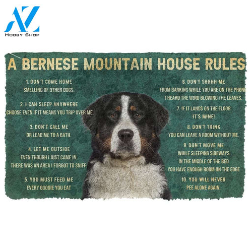 Gearhumans  Gearhuman 3D House Rules Bernese Mountain Dog Doormat