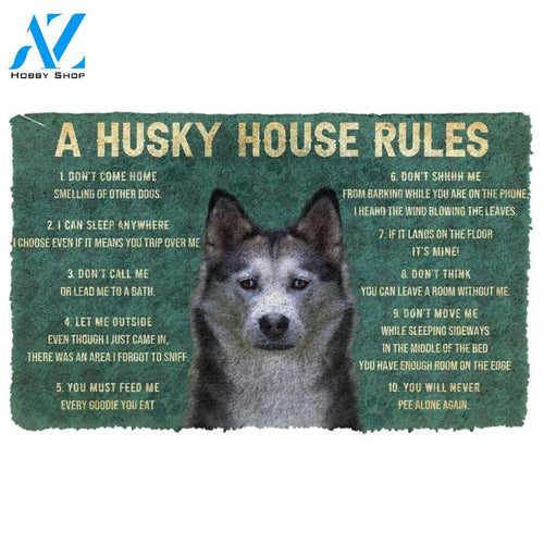 Gearhumans  Gearhuman 3D House Rules Husky Dog Doormat