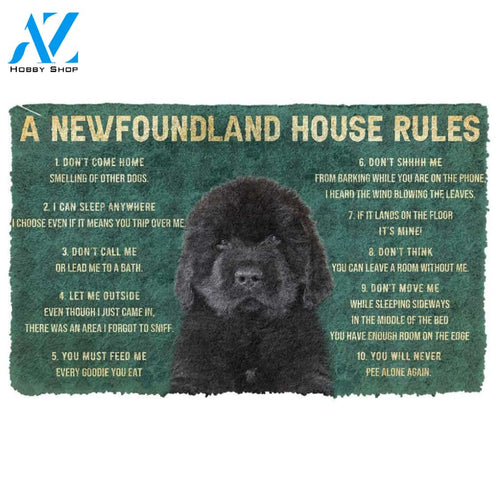 Gearhumans  Gearhuman 3D House Rules Newfoundland Dog Doormat