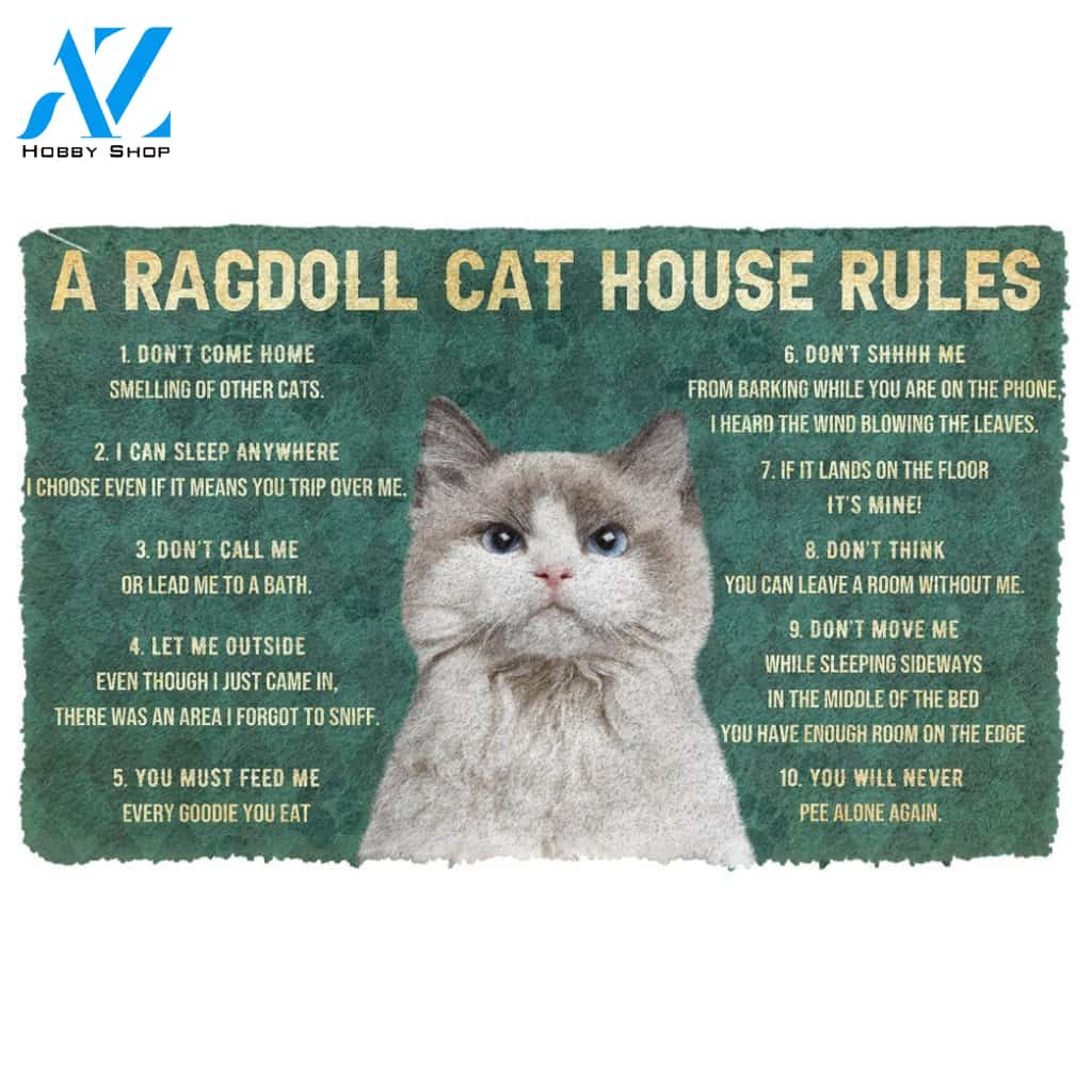 Gearhumans  Gearhuman 3D House Rules Ragdoll Cat Doormat