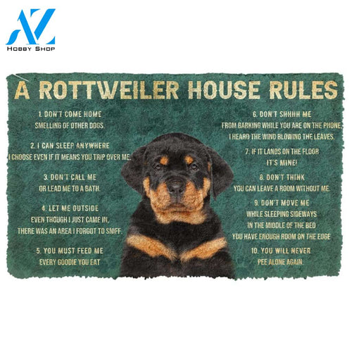 Gearhumans  Gearhuman 3D House Rules Rottweiler Dog Doormat