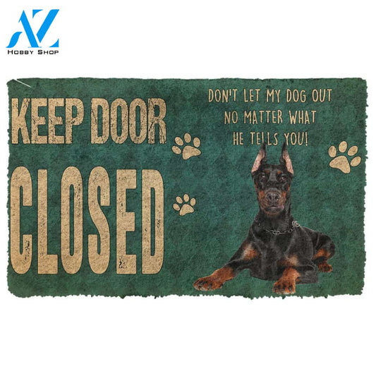 Gearhumans  Gearhuman 3D Keep Door Closed Doberman Pinschers Dog Custom Gender Doormat