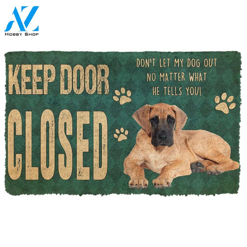 Gearhumans  Gearhuman 3D Keep Door Closed Great Danes Dog Custom Gender Doormat