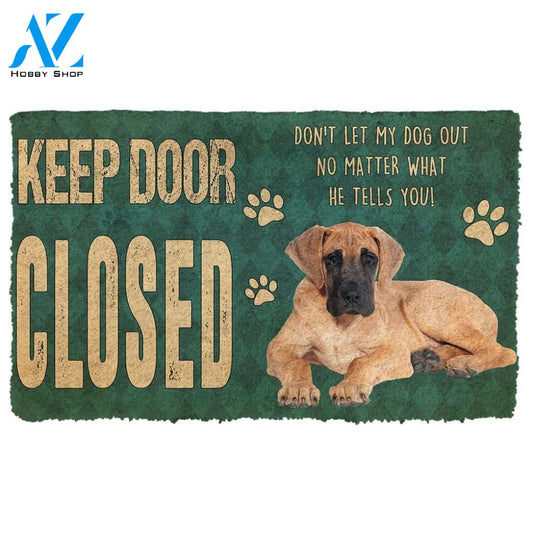 Gearhumans  Gearhuman 3D Keep Door Closed Great Danes Dog Custom Gender Doormat