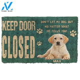 Gearhumans  Gearhuman 3D Keep Door Closed Labrador Retrievers Dog Custom Name Doormat