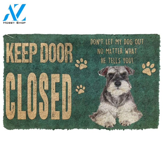 Gearhumans  Gearhuman 3D Keep Door Closed Miniature Schnauzers Dog Custom Gender Doormat
