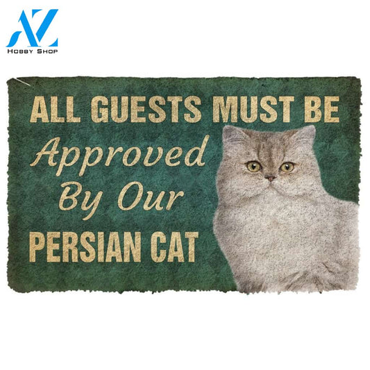 Gearhumans  Gearhuman 3D Must Be Approved By Our Persian Cat Custom Doormat