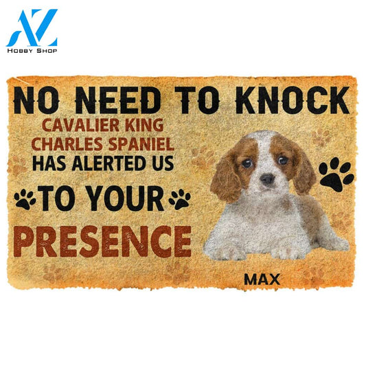 Gearhumans  Gearhuman 3D No Need To Knock Cavalier King Charles Spaniel Dog Custom Name Doormat