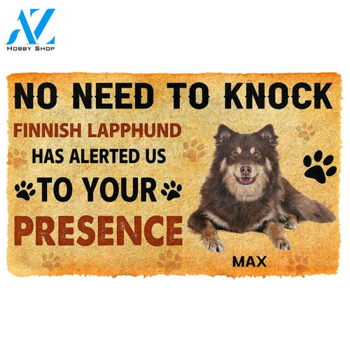 Gearhumans  Gearhuman 3D No Need To Knock Finnish Lapphund Dog Custom Name Doormat