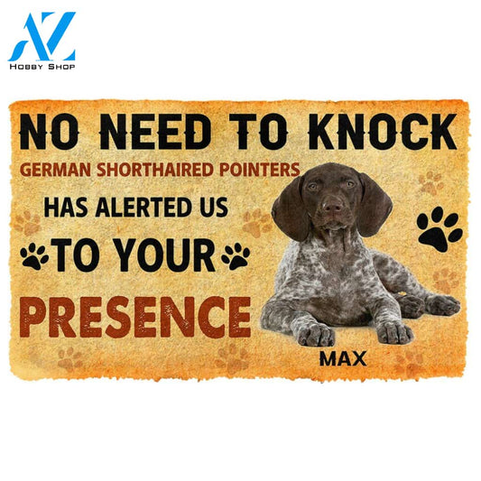 Gearhumans  Gearhuman 3D No Need To Knock German Shorthaired Pointers Dog Custom Name Doormat