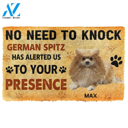 Gearhumans  Gearhuman 3D No Need To Knock German Spitz Dog Custom Name Doormat