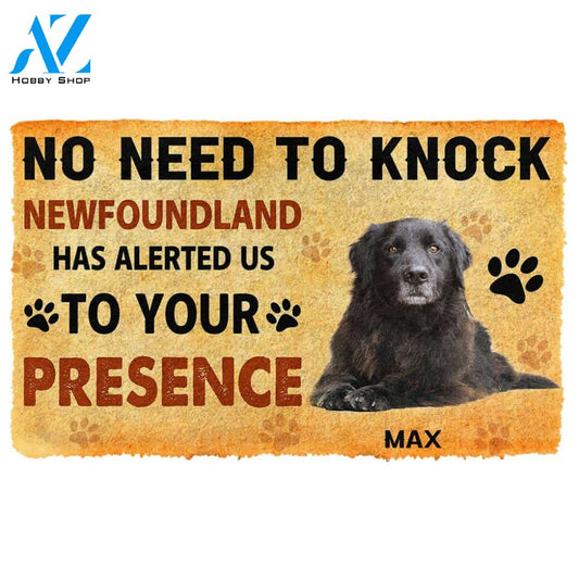 Gearhumans  Gearhuman 3D No Need To Knock Newfoundland Dog Custom Name Doormat