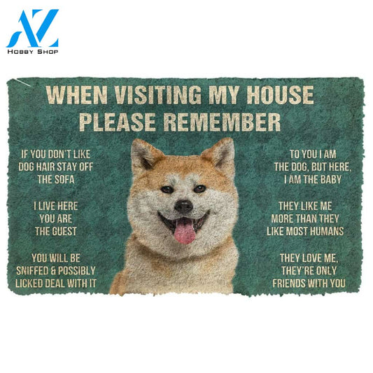 Gearhumans  GearHuman 3D Please Remember Akita Dogs House Rules Custom Doormat